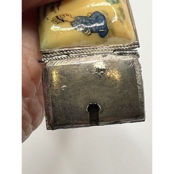 Vintage Persian Bone Hand Painted RARE 10 Panel Story Bracelet 7 1/4 - Picture 8 of 14